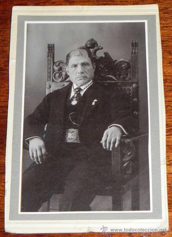 Militaria: ANTIGUA FOTOGRAFIA DE AUTORIDAD, POSIBLEMENTE ALCALDE - MIDE 16,5 X 11 CMS