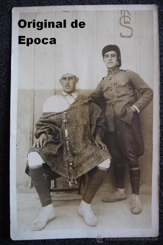 Militaria: (JX-579)FOTOGRAFIA DE SOLDADOS DE REGULARES EPOCA ALFONSINA