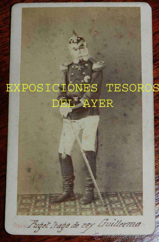 Military Antiques: ANTIGUA FOTOGRAFIA ALBUMINA - ESCRITO EN LA PARTE INFERIOR (Puget Traje de rey Guillermo) emperador