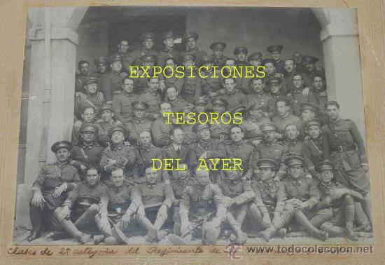Militaria: ANTIGUA FOTOGRAFIA DE CLASES DE 2&ordf; CATEGORIA DEL REGIMIENTO DE SAN MARCIAL - 1 DE JUNIO DE 1931 - PL