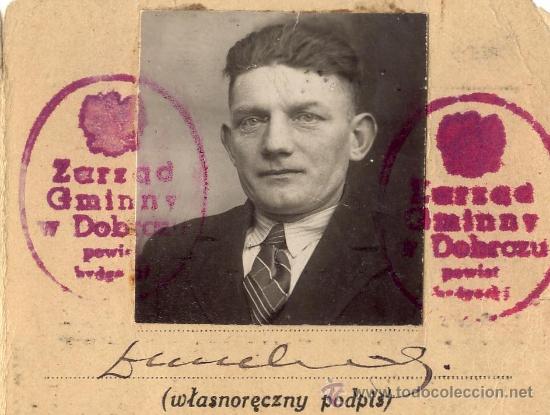 Militaria: DNI-documento-c&eacute;dula de identidad de Polonia, expedida el 22 Enero de 1947 (ver fotos)