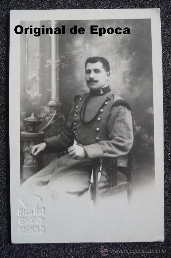 Militaria: (JX-871)FOTOGRAFIA DE SOLDADO DE ARTILLERIA PRINCIPIOS SIGLO XIX