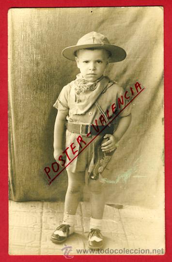 Militaria: FOTOGRAFIA MILITAR, FOTO NI&Ntilde;O VESTIDO DE BOY SCOUT ,ORIGINAL, A1