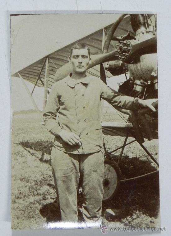 Militaria: ANTIGUA FOTOGRAFIA DE AVIADOR, MIDE 9 X 6 CMS.