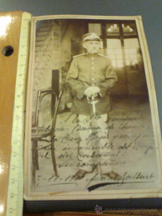 Militaria: Fotografia Militar 1910. Andres Falbert. Jose Rodriguez Caba&ntilde;al. 16,50 x 11 cm. Reverso bonito.