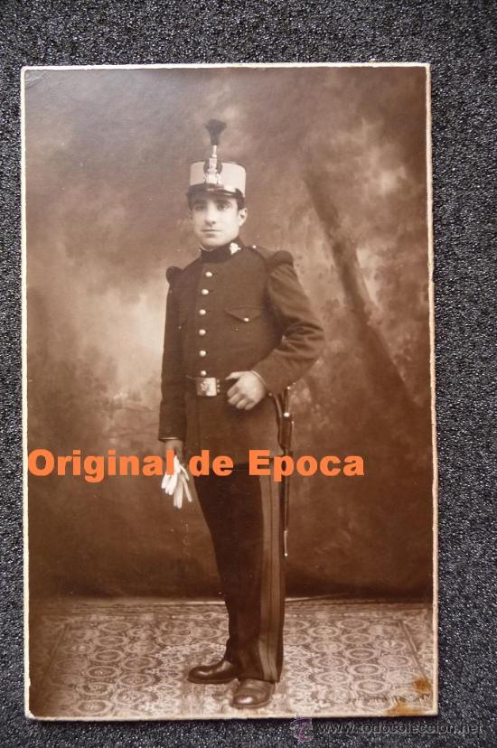 Militaria: (JX-90)FOTOGRAFIA DE SOLDADO DE INFANTERIA EPOCA ALFONSINA