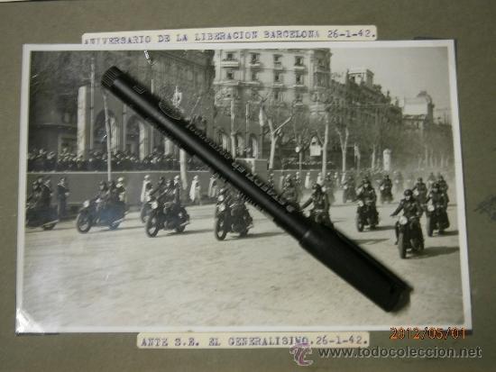 Militaria: Foto motoristas de la Policia Armada, ante S.E el General&iacute;simo, 26.01.42