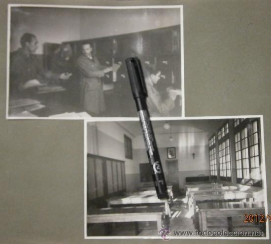 Militaria: Lote de 2 fotos de 17.5 x 11.5, archivos y aula de la Policia deTr&aacute;fico