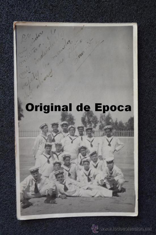 Militaria: (JX-383)FOTOGRAFIA DE CADETES DE MARINA EPOCA ALFONSINA