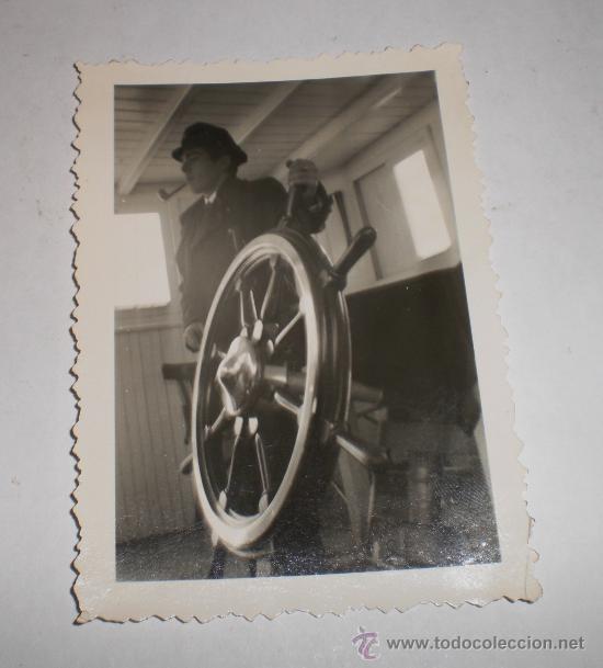 Militaria: Antigua Fotografia Capitan al Mando, a&ntilde;o 1953