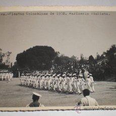 Militaria: HUELVA - FIESTAS COLOMBINAS DE 1938 - MARINERIA ITALIANA (SERVICIO FOTOGRAFICO AERONAVAL)