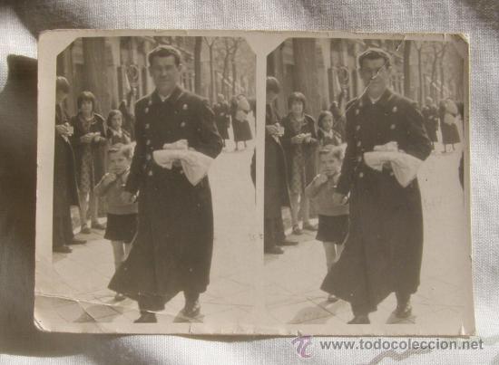 Militaria: Fotografia de policia con ni&ntilde;o, a&ntilde;o 1935. Con sello trasero.