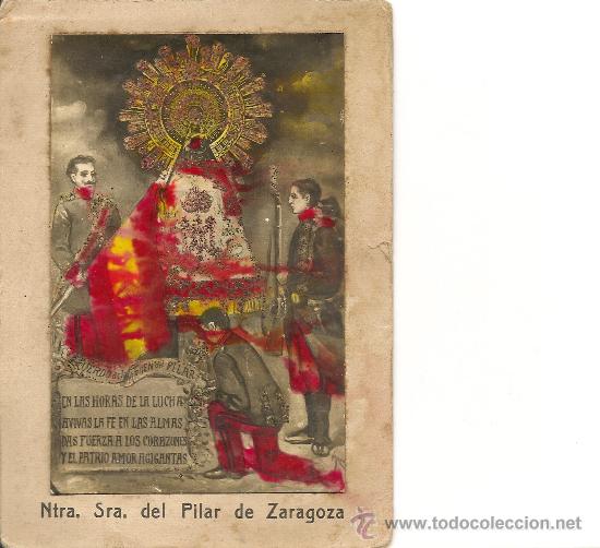 Militaria: RECUERDO PARA SOLDADOS ESPA&Ntilde;OLES DE LOS A&Ntilde;OS 20, DE LA VIRGEN DE NTRA. SRA. DEL PILAR