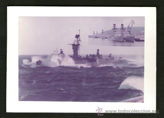 Military Antiques: BUQUE DE GUERRA - Fotograf&iacute;a Original - BARCO ARMADA ESPA&Ntilde;OLA SOBRE CARTON&Eacute;