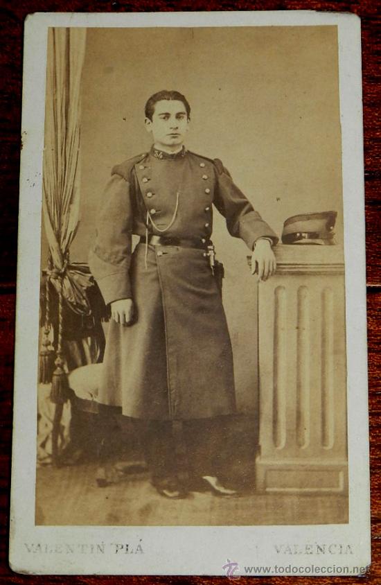 Militaria: ANTIGUA FOTOGRAFIA ALBUMINA DE MILITAR ESPA&Ntilde;OL, FINALES DE SIGLO XIX, PRINCIPIOS DEL XX, FOTOGRAFIA