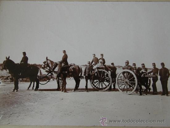 Militaria: TREN DE ARTILLER&Iacute;A MILITAR. ARTILLEROS DE BATER&Iacute;A Y HUSARES DE PAV&Iacute;A ? FINALES S. XIX