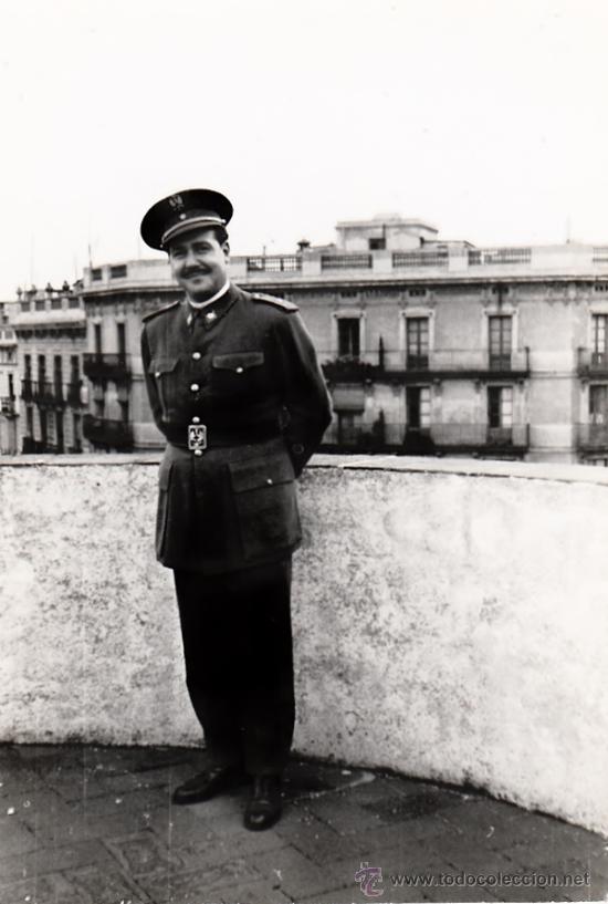 Militaria: Foto militar, alferez, a&ntilde;os 50