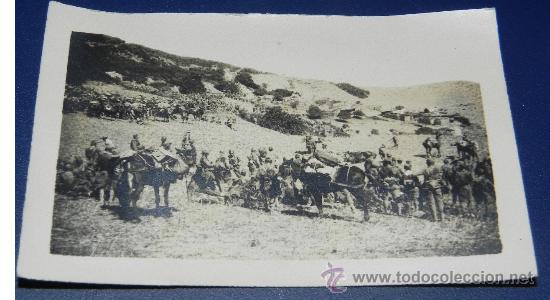 Militaria: ANTIGUA FOTOGRAFIA DE TROPAS REGULARES INDIGENAS, GUERRA DEL RIF, 1925 CAMPA&Ntilde;A DE MARRUECOS, PROTECT