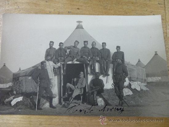 Military Antiques: GRUPO DE OFICIALES DEL EJERCITO ESPA&Ntilde;OL EN CAMPAMENTO DE MONTE ARRUIT, GUERRA MARRUECOS