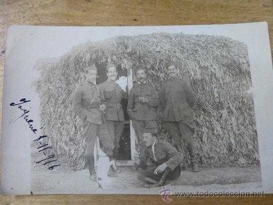 Militaria: GRUPO DE OFICIALES DEL EJERCITO ESPA&Ntilde;OL EN PUERTA CHOZA, CONFLICTO MARRUECOS 1916