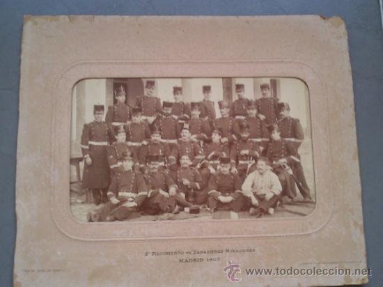 Militaria: Tremenda Foto del Regimiento de Minadores Zapadores,muy grande,1900,rara,buen documento