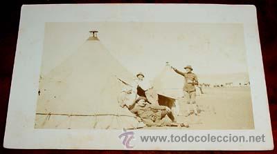 Military Antiques: ANTIGUA FOTO POSTAL DE SOLDADOS ESPA&Ntilde;OLES ACAMPADAS EN MARRUECOS - A&Ntilde;OS 20 - PROTECTORADO ESPA&Ntilde;OL -
