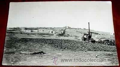 Militaria: ANTIGUA FOTO POSTAL DE LA MATANZA DE MONTE ARRUIT - Campamento de la guarnici&oacute;n espa&ntilde;ola de Monte Ar