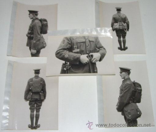Military Antiques: LOTE DE 5 FOTOS PERTENECIENTES SEGURAMENTE A CATALOGO DE MATERIAL PARA UNIFORMES - POSIBLEMENTE INGL