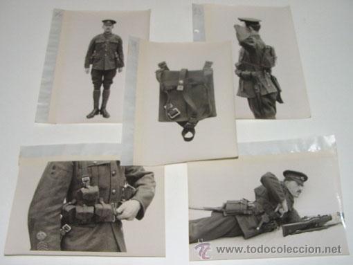 Militaria: LOTE DE 5 FOTOS PERTENECIENTES SEGURAMENTE A CATALOGO DE MATERIAL PARA UNIFORMES - POSIBLEMENTE INGL