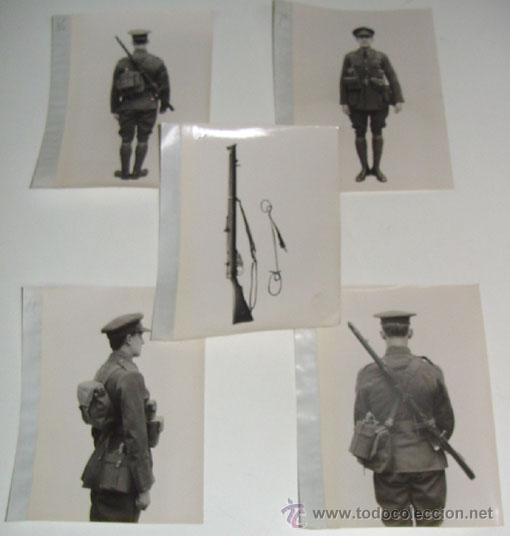 Military Antiques: LOTE DE 5 FOTOS PERTENECIENTES SEGURAMENTE A CATALOGO DE MATERIAL PARA UNIFORMES - POSIBLEMENTE INGL