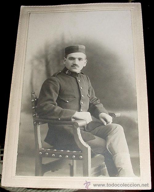 Military Antiques: ANTIGUA FOTO SOLDADO ESPA&Ntilde;OL DE REGULARES DESTINADO EN MARRUECOS 1917 -. ESCRITA Y DEDICADA, FOTO RO