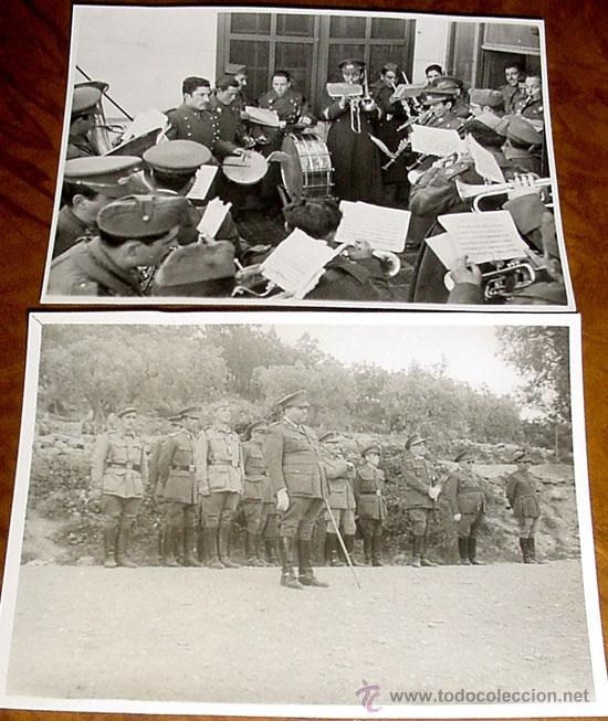 Military Antiques: CONJUNTO DE 2 ANTIGUAS FOTOGRAFIAS CON MILITARES ESPA&Ntilde;OLES - CADA UNA MIDE 12 X 9 CMS. APROXIMADAMEN