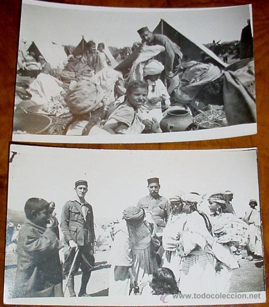 Military Antiques: 2 ANTIGUAS FOTO POSTALES - SOLDADOS ESPA&Ntilde;OLES EN MARRUECOS - CAMPA&Ntilde;A DE ESPA&Ntilde;A EN MARRUECOS - GUERRA