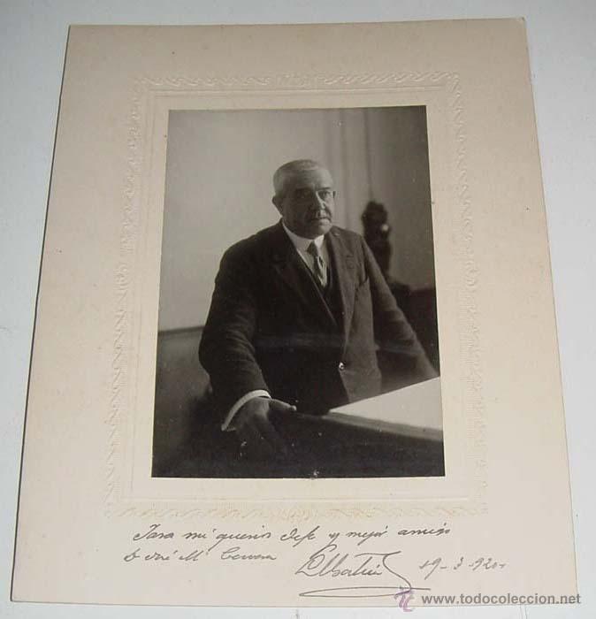Military Antiques: ANTIGUA FOTOGRAFIA  DE TRABAJADOR DE LA FABRICA DE ARMAMENTO LA CARRACA - CADIZ - DEDICADA A DON JOS