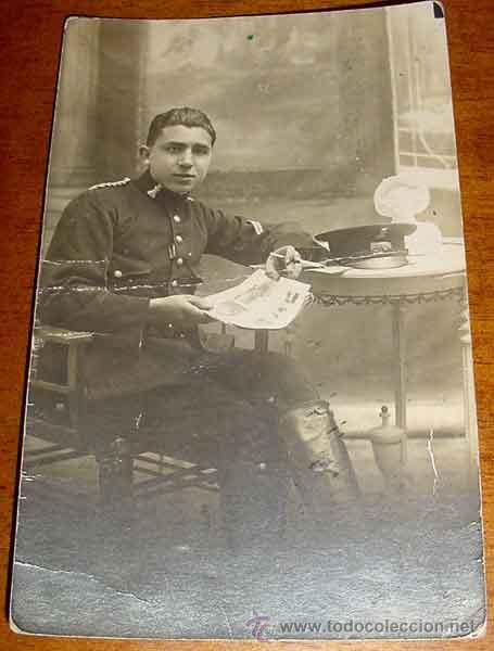 Military Antiques: ANTIGUA FOTO POSTAL DE MILITAR ESPA&Ntilde;OL ARMA DE INGENIEROS - SIN CIRCULAR, PERO ESCRITA