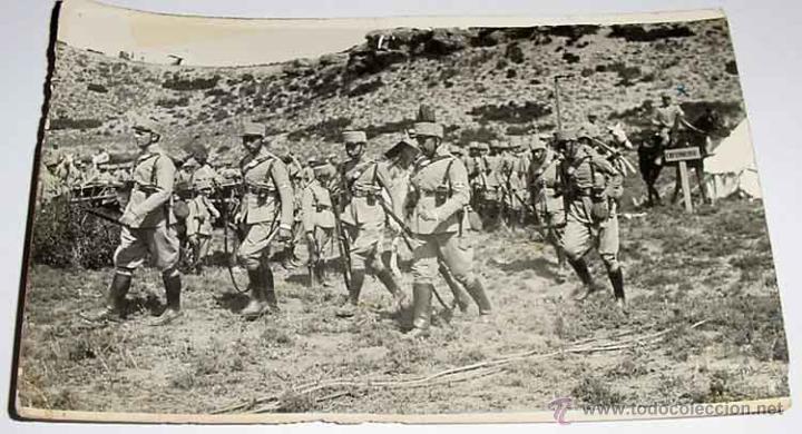 Military Antiques: ANTIGUA FOTO POSTAL DE MILITARES ESPA&Ntilde;OLES AL PARECER DE MANIOBRAS .