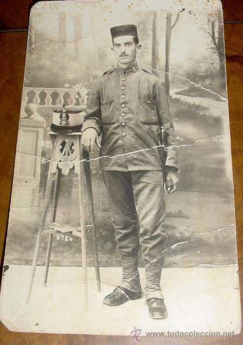 Militaria: ANTIGUA FOTO POSTAL DE UN MILITAR ESPA&Ntilde;OL - NO CIRCULADA.
