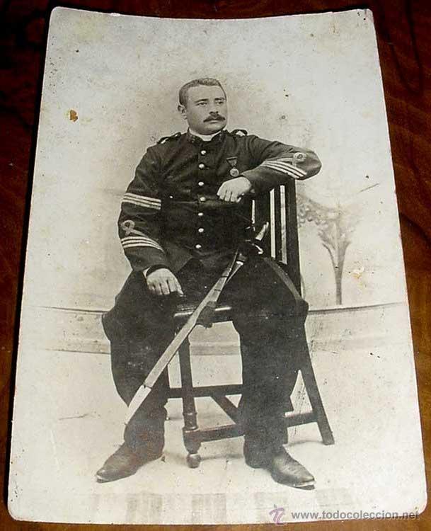 Military Antiques: ANTIGUA FOTOGRAFIA ORIGINAL DE MILITAR - MIDE 13,5 X 9 CMS.