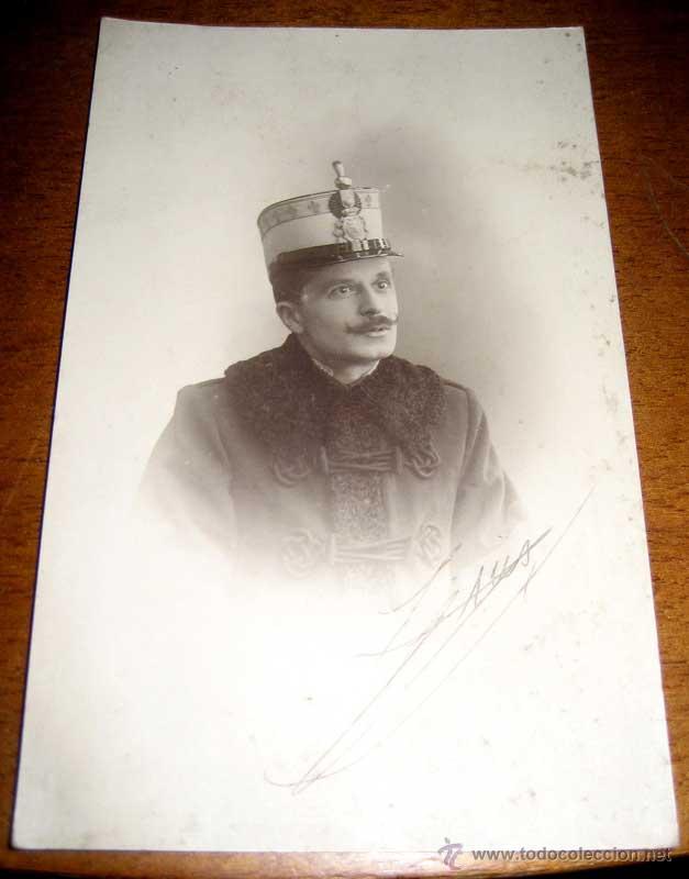 Military Antiques: ANTIGUA FOTO POSTAL DE OFICIAL DEL EJERCITO ESPA&Ntilde;OL - ESCRITA EN 1912