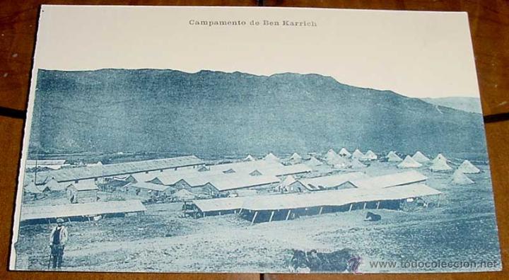 Militaria: ANTIGUA POSTAL DE LA GUERRA DEL RIF (MARRUECOS) . CAMPAMENTO DE BEN KARRICH - EDICION M. ARRIBAS - S