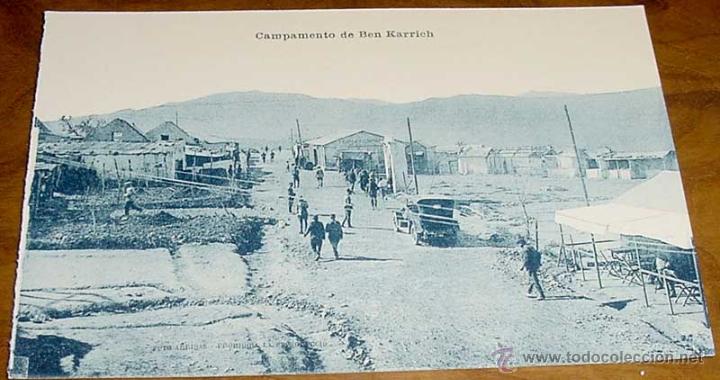 Militaria: ANTIGUA POSTAL DE LA GUERRA DEL RIF (MARRUECOS) . CAMPAMENTO DE BEN KARRICH - EDICION M. ARRIBAS - S