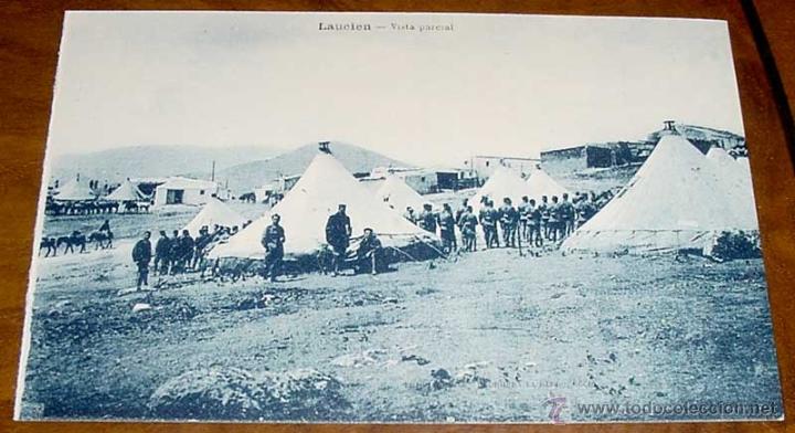 Military Antiques: ANTIGUA POSTAL DE LA GUERRA DEL RIF (MARRUECOS) . LAUCIEN, VISTA PARCIAL - EDICION M. ARRIBAS - SIN