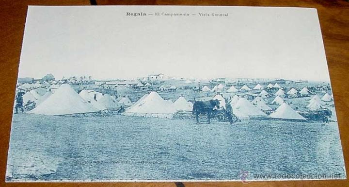 Military Antiques: ANTIGUA POSTAL DE LA GUERRA DEL RIF (MARRUECOS) . REGAIA, EL CAMPAMENTO - EDICION M. ARRIBAS - SIN C