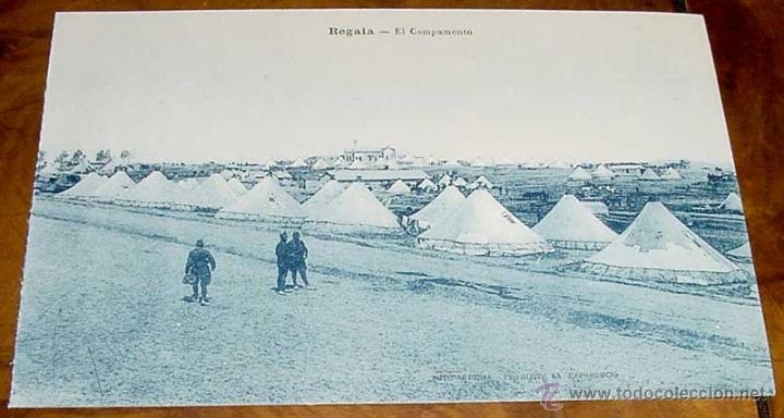 Militaria: ANTIGUA POSTAL DE LA GUERRA DEL RIF (MARRUECOS) . REGAIA, EL CAMPAMENTO - EDICION M. ARRIBAS - SIN C