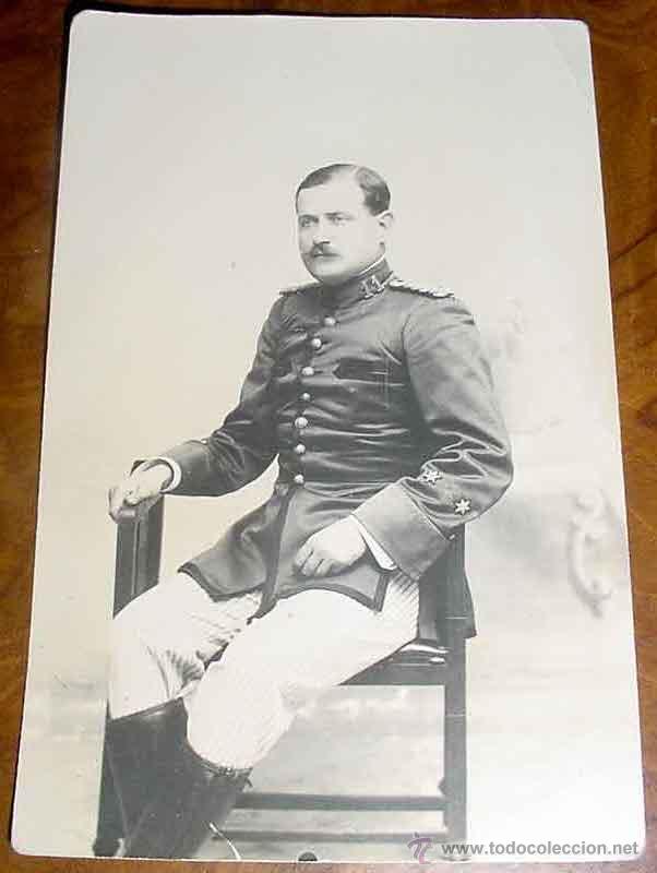 Military Antiques: ANTIGUA FOTO POSTAL DE MILITAR ESPA&Ntilde;OL CON PANTALONES DE RAYADILLO - NO CIRCULADA.