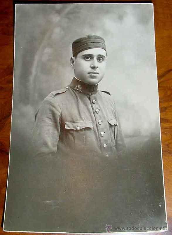 Military Antiques: ANTIGUA FOTO POSTAL DE MILITAR ESPA&Ntilde;OL  - NO CIRCULADA - ESCRITA.