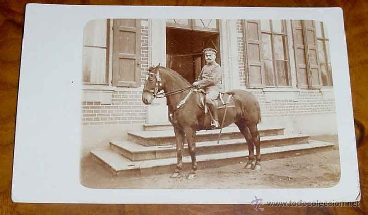 Military Antiques: ANTIGUA FOTO POSTAL DE MILITAR ALEMAN A CABALLO -