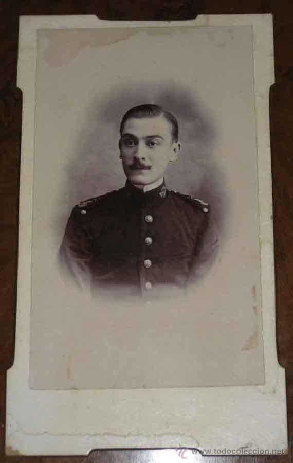 Military Antiques: ANTIGUA FOTOGRAFIA ALBUMINA, GRANDE, DE MILITAR DEL EJERCITO ESPA&Ntilde;OL, FINALES DEL SIGLO XIX PRINCIPI