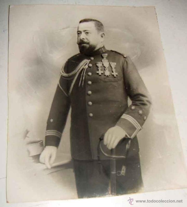 Militaria: ANTIGUA FOTOGRAFIA DE CORONEL DEL EJERCITO - MUY GRANDE MIDE 42 X 33 CMS.