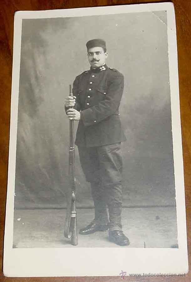 Military Antiques: ANTIGUA FOTO POSTAL DE MILITAR - FOTO R. HERNANDEZ DE CARTAGENA - SIN CIRCULAR